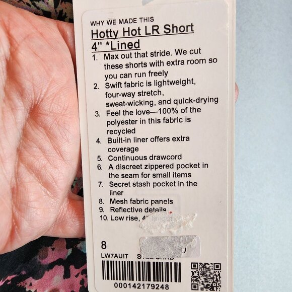 lululemon athletica black print Athletic Shorts - Picture 6 of 13